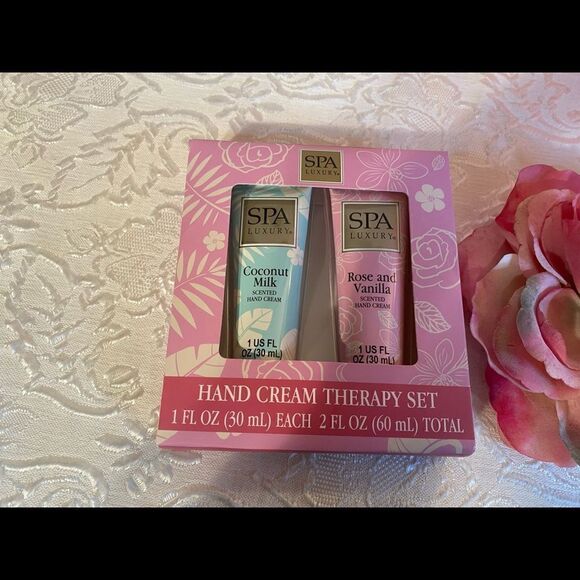 🛍Spa Luxury Hand Cream Therapy Set Rose and Vanilla & coconut Milk Scented - Picture 3 of 8